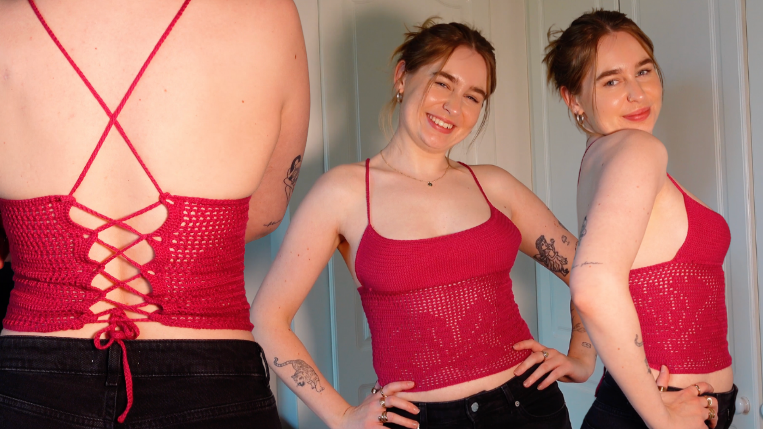 Filet Crochet Tie Back Top Tutorial