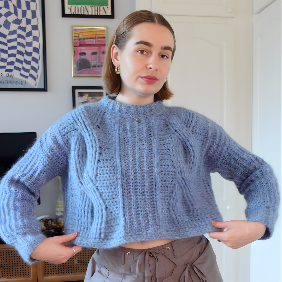 Crochet Cable Jumper Pattern + Tutorial