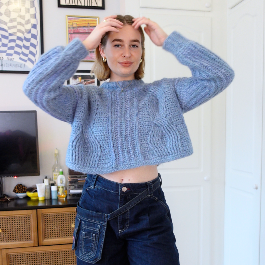 Crochet Cable Jumper Pattern + Tutorial