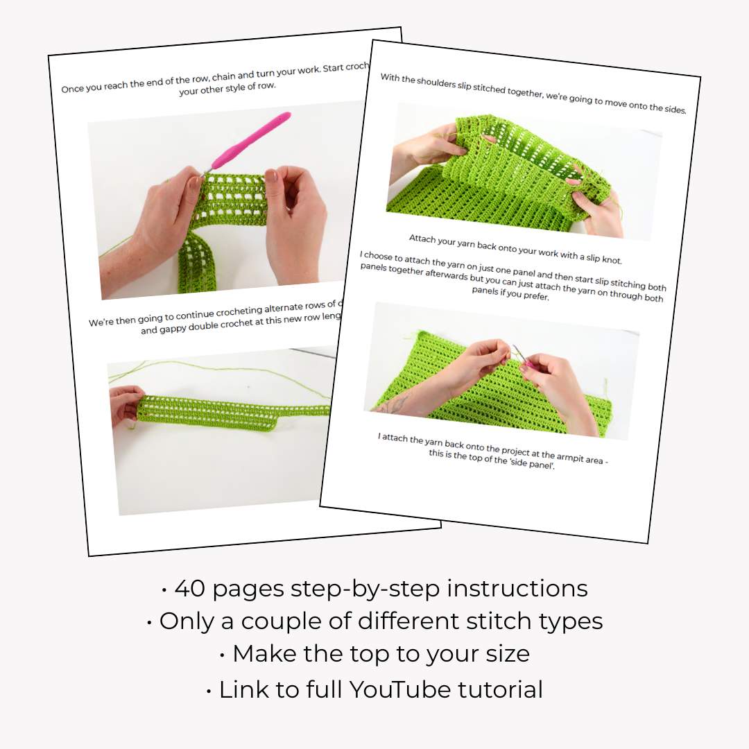 Easy Crochet Tank Top Pattern + Tutorial