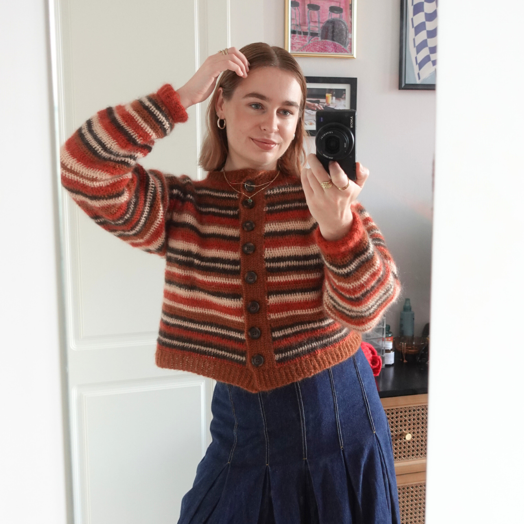Easy Striped Crochet Cardigan Pattern + Tutorial