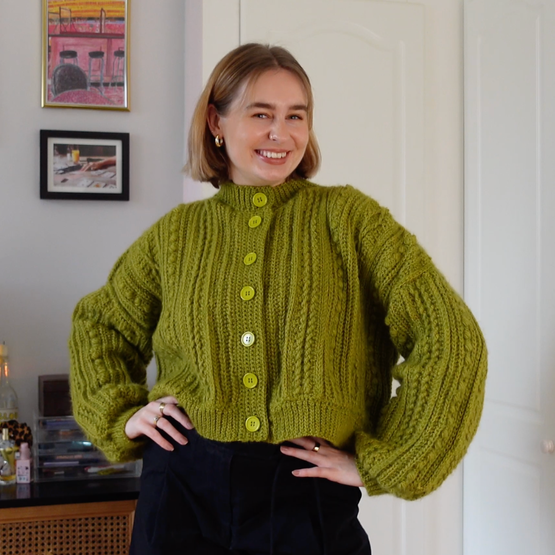 Crochet Cable Cardigan Pattern + Tutorial