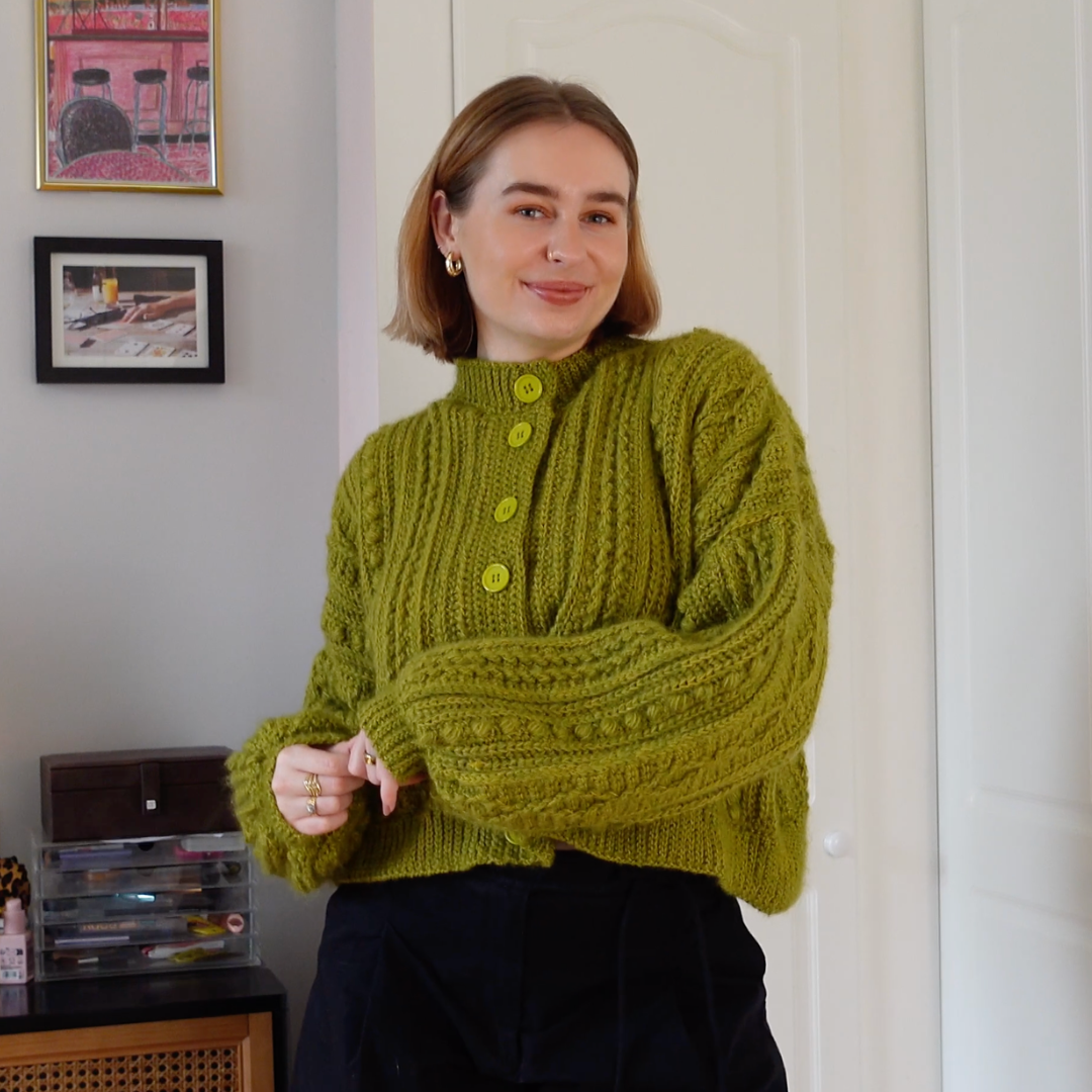 Crochet Cable Cardigan Pattern + Tutorial