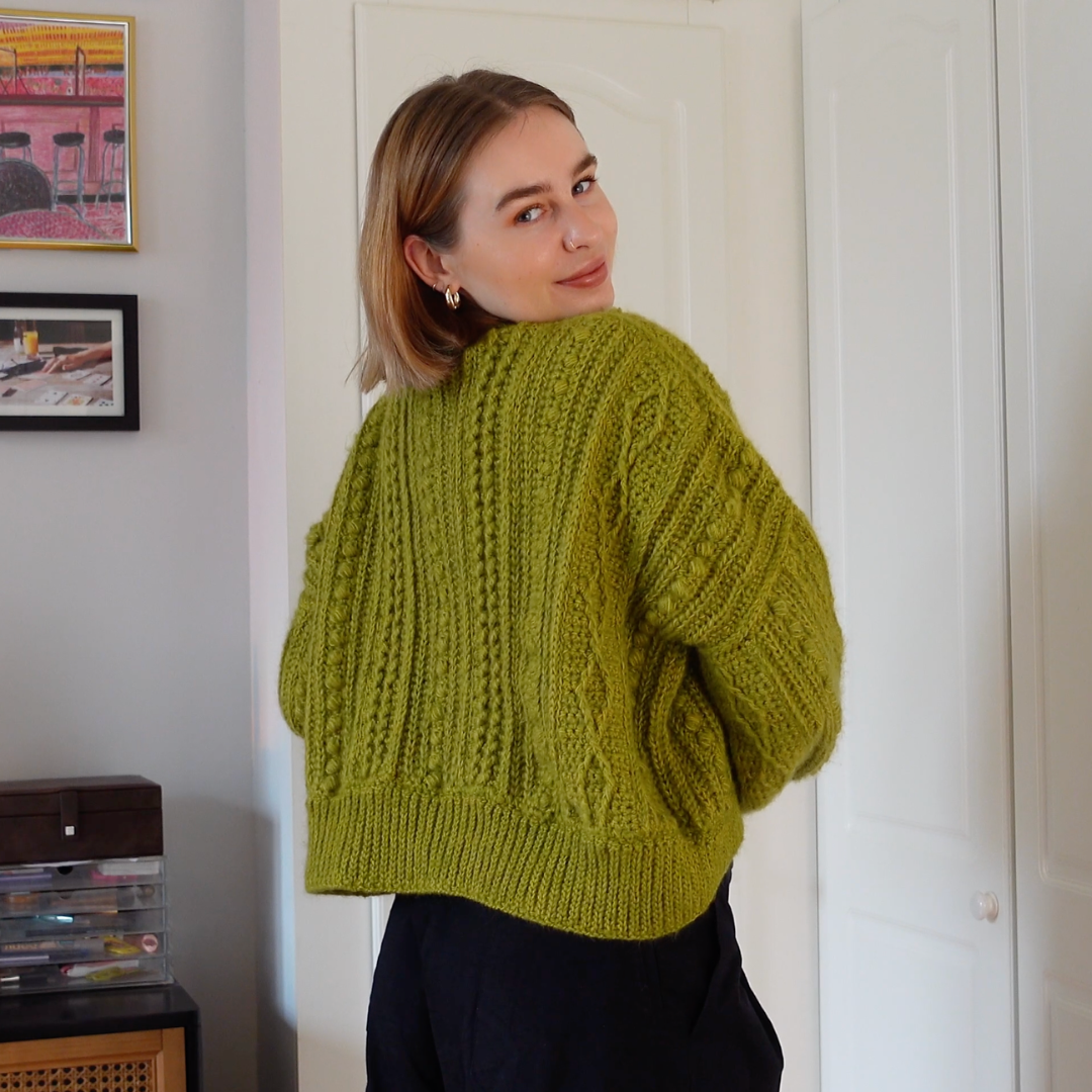 Crochet Cable Cardigan Pattern + Tutorial