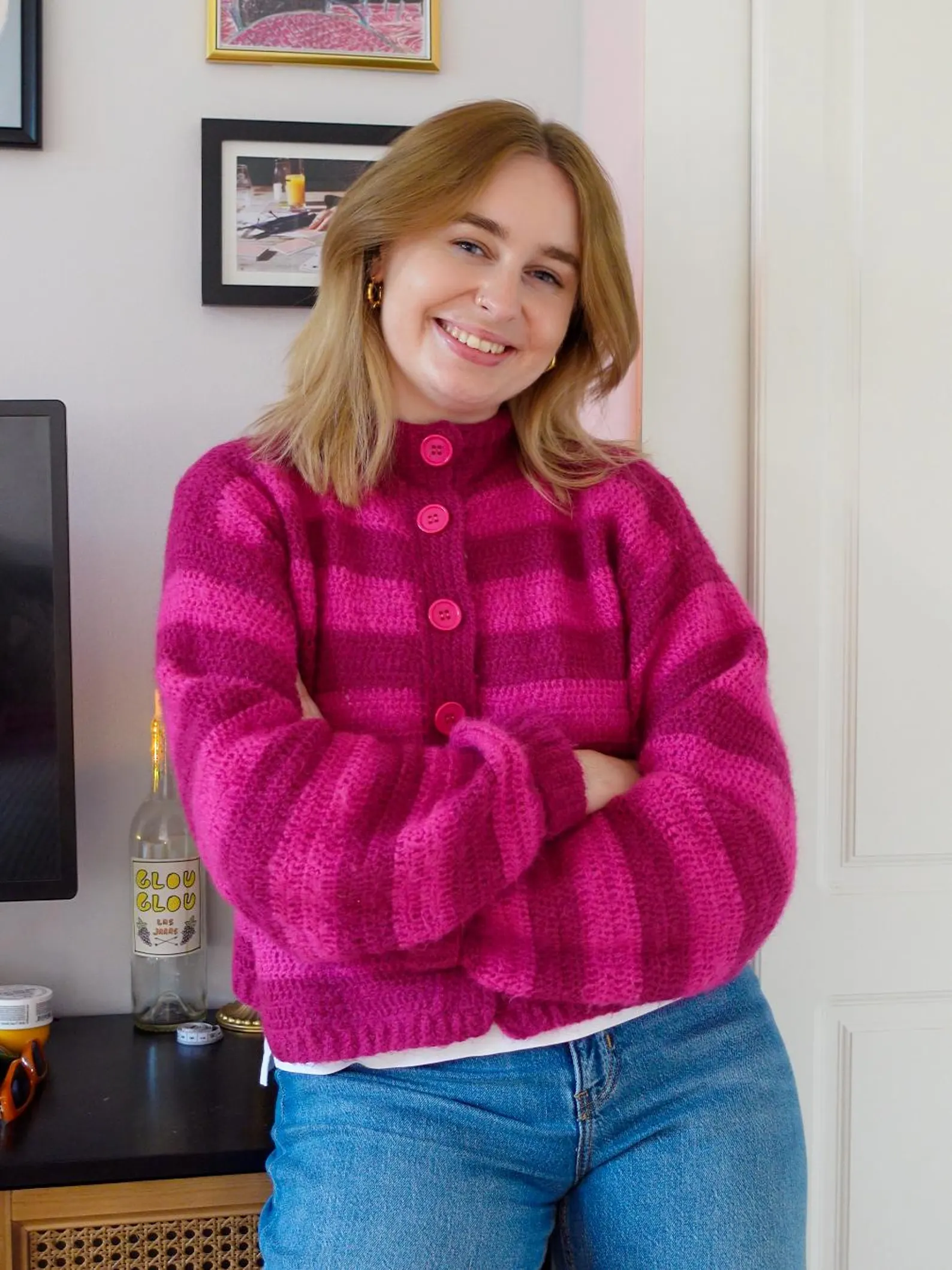 Easy Striped Crochet Cardigan Pattern + Tutorial