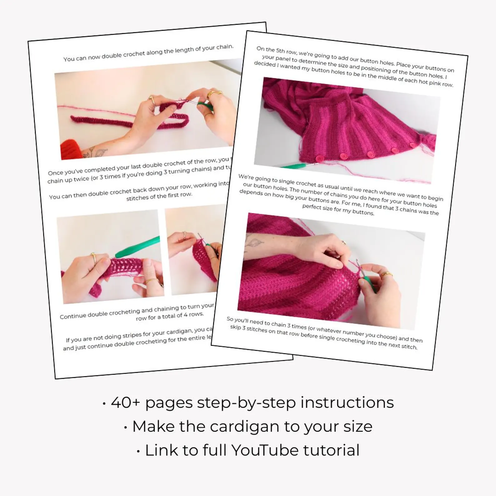 Easy Striped Crochet Cardigan Pattern + Tutorial